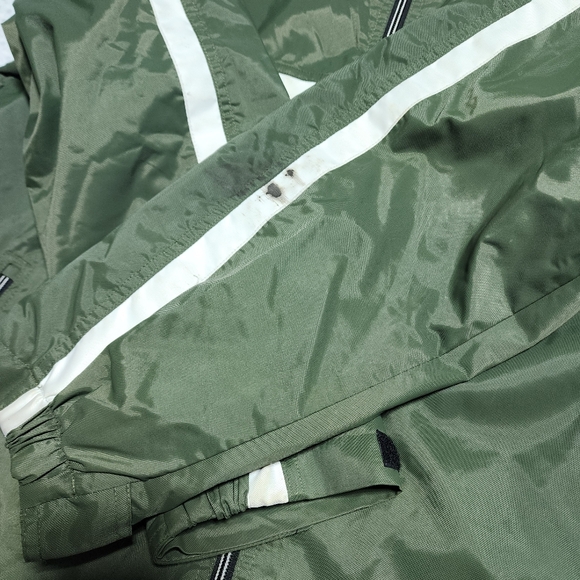 NIKE GUC MENS SIZE MEDIUM VINTAGE Y2K OLIVE GREEN LINED  WINDBREAKER JACKET - Picture 5 of 9